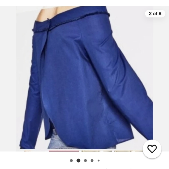 Zara dark blue off shoulder - Picture 2 of 6